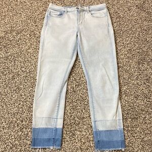 LOFT Modern Skinny Crop Jeans with Frayed Hem